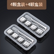 Food Grade 316 Stainless Steel Ice Cube Metal Whiskey Iron Ice Stone Frozen Ice Cube Mold 304 For Ho