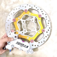 [ COMBO 3 món ] heo frando 4 pis màu bạc chữ đen + đĩa Oversize khoen đỏ size 267mm + pát CNC cho mọ