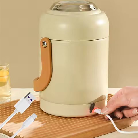 USB Electric Heated Lunch Box Heater Portable Thermal Bento Box 1.9L 2.2L Stainless Steel Food Heati