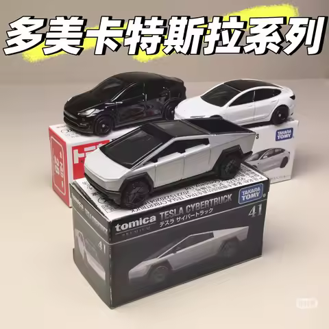 Takara Tomy Tomica No. 28 Tesla Model Y No. 98 Tesla Model 3 Premium 41 Cyber Truck Alloy Car Model 