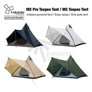 VIDALIDO Indian Style Pyramid Tent MS Teepee MX Pro Waterproof Double Layer Family Tent Teepee Tipi 