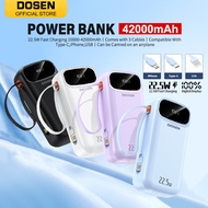 DOSEN Original Powerbank fast charging  Y342 PD22.5W Portable 42000mAh Comes with three wires 10000m