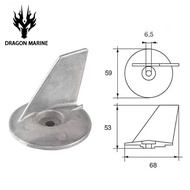 3C8-60217 Anode for TOHATSU Outboard Motor 2/4-Stroke MFS30 M40D M40D2 M50D M50D2 3C8-60217-0 for Me