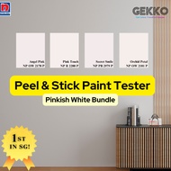 Paint Sample - Pinkish White Bundle - GEKKO Peel And Stick Nippon Paint Tester / Paint Sample