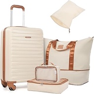3 Piece Luggage Set,PC 20 Inch Hardshell Carry On Luggage 22x14x9 Airline Approved with Duffle Bag,S