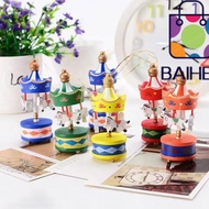 BAIHEE 6Pcs Christmas Wooden Carousel, DIY Crafts Gifts Christmas Handmade Carousel,  Mini Xmas Caro
