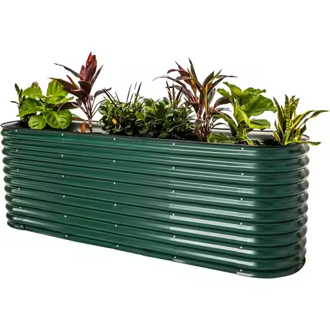 Extra Tall Raised Garden Bed Kits, 2 8 2.7ft Raised Planter Box Outdoor, 3.5 x 6.5 2.7ft Deep Root 9