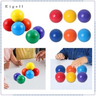 Eigell 6x Rainbow Wooden Balls Color Recognition Replacement 1.77 inch Matching Games