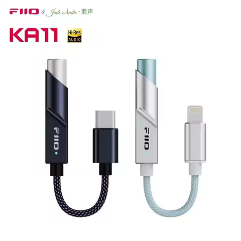 FiiO/JadeAudio KA11 USB C to 3.5mm Audio Adapter 32bit/384KHz, Type C to 3.5mm USB Dongle HiFi DAC A