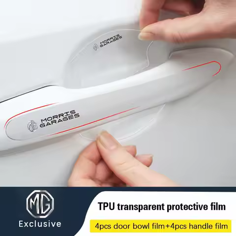8pcs Car Door Handle Stickers Transparent Protector Film For Morris Garages MG MG3 MG5 MG6 MG7 GT GS