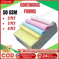Dot Matrix Paper 2/3/4 PLY Carbonless 9.5"x11" at 9.5"x5.5" Continuous Form Para sa Computer