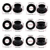 JIYAN2866 Round Exhaust Duct Connector Flange Black 50-160mm Pipe Air Vent Connector Portable ABS Ai