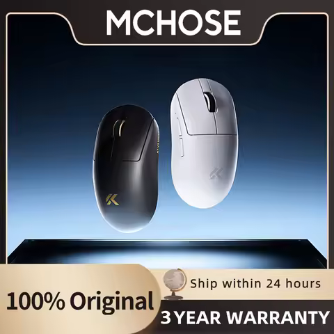MCHOSE A7 V3 Ultra+ 8K Polling Rate PAW3955 Tri Mode Wireless Gaming Mouse 59g Lightweight 50000DPI 