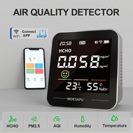 Bosean Air quality Monitor PM2.5 HCHO meter Temperature Humidity Monitor with Real sensors Home Air 