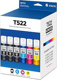 522 Ink Refill Bottles Replacement for ET-2800 ET-2400 ET-4800 ET-2803 522 Ink Bottles for Eco tank 