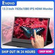 Eyoyo 13.3" inch Portable Touchscreen Monitor, 1920x1080 IPS HDMI Monitor Second Laptop Monitor Mini