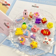 Thunlit 3D Sticker 4PCs/Bag Cute Cartoon Kawaii DIY Water Cup Mobile Phone Refrigerator Stickers Three-dimensional Resin Accessories