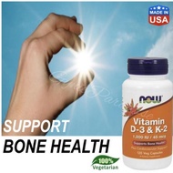 NOW Foods, Vitamin D-3 & K-2, 120 Capsules