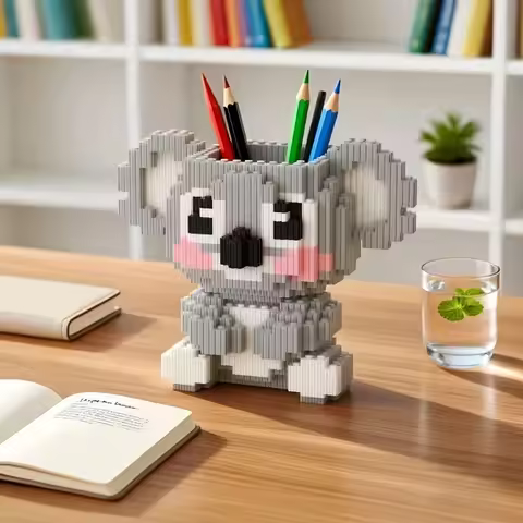 Nette Koala Tier Bausteine Spielzeug Kleine Partikel Ziegel Kinder DIY Spielzeug Koala 3D Modell Jun