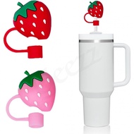 2 Pieces Strawberry Straw Lid, Compatible with Stanley 14 Ounces (about 396.9g) & 20 Ounces (about 5
