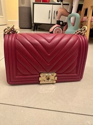 Chanel Boy Chanel 25 Bag 桃紅色手袋 80%new