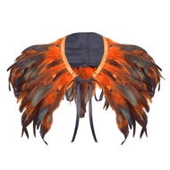 Adjustable Feather Shawl Punk Luxury Feather Shrug Shawl Fashion Neck Wrap Shoulder Fake Collar Wome