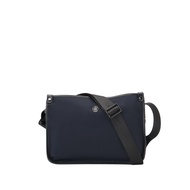 Charles Berkeley WINCHESTER Leather & Water-Resistant Nylon Messenger Shoulder Bag Crossbody Bag fit