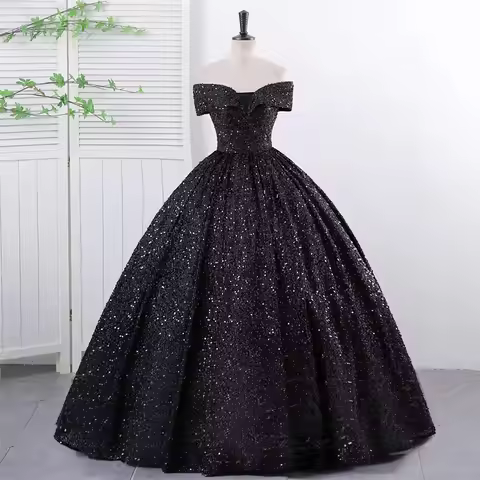 2025 New One Shoulder Evening Dress with Sequins Art Exam Performance Dress Annual Concert Solo Stag