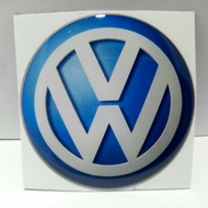 VW logo flexible resin embossed sticker Emblem