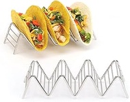 Taco Rack Shell Stainless Steel Pancake Cake Toast Holder Stand Rack Shells 1-5 Slots (Color : Silve