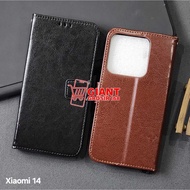 XIAOMI 14 FLIP LEATHER - FLIP WALLET CASE - LEATHER WALLET CASE - XIAOMI 14 BOOK COVER