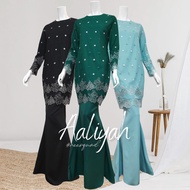 [BAJU RAYA 2021] AALIYAH • Baju Kurung Moden Labuh Embroidery Sulam Lace Baju Nikah Tunang Kahwin