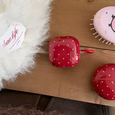 New Year Red Polka Dot for Huawei FreeBuds 5i 6i 7i SE2 pro3 Protective Cover for Samsung pro3 Buds
