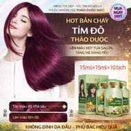 [PURPLE RED] DOBATUNG HAIR DYE SHAMPOO | Box of 10 Packs | SALON STANDARD COLOR | FOAMING
