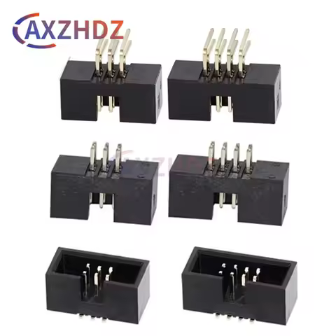5PCS DC3 SMT Cable Plug 1.27mm Spacing Patch Simple Bull Horn Socket IDC Connector Socket Pin 8/10/1