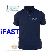 Crew T-ShirtBaju logo Sulam Polo Classic T Shirt FOR MEN & WOMEN Uniform COTTON LOGO Embroidery iFAS