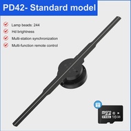 DIY Video LOGO LED Neon Lights Rotating Display AD 3D Holographic Projector 42cm 3D Holographic Fan 