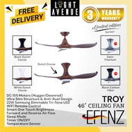 [Wifi] EFENZ Limited Edition DC Ceiling Fan Troy 463 With 22W Dimmable Samsung LED + Remote Control 3 Blade 46"
