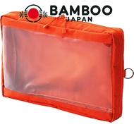 LIHIT LAB Clear Box Pouch - A4 & A5 Sizes, Orange