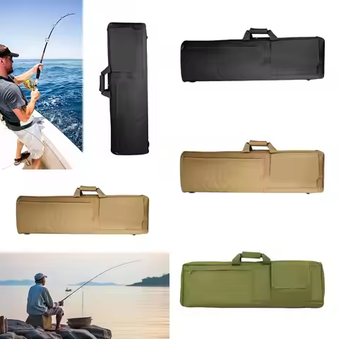 Fishing Rod Bag Fishing Rod Case Oxford Cloth Traveling Backpacking Zipper