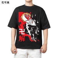 Bleach Ichigo Anime Short Sleeve T-Shirt Mens Cotton Black Ichigo Net Soul Battle Thousand Year Bloo