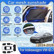 Car Sunshades Sun Shade For Volkswagen VW ID.7 ID 7 ID7 2024 2025 2026 UV Sun Protection Heat Magnet