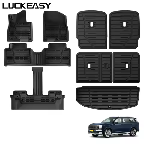 for Hyundai Palisade 2026 6/7 Seat Floor Mat Rear Trunk Pad 3rd 2rd Row Seat Backrest Liner Protecti