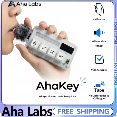 AhaKey-X1 Vibecoding Keyboard LCD Screen RGB Toggle Switch Voice Recognition Claude-cursor External 