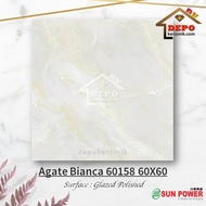 Sun Power Agate Bianca 60158 60x60 Kw1 Keramik Lantai Kilap Marble
