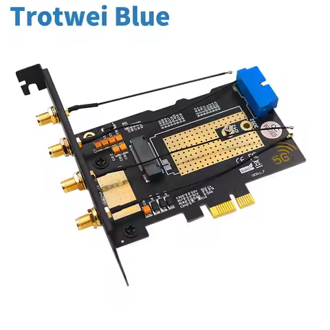 M.2 Wifi Module to PCIE X1 / USB 3.0 Expansion Card 4 Antennas NANO SIM Slot NGFF B Key for 30x42/52
