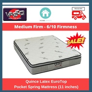 Vazzo Quince Latex Eurotop Pocket Spring Mattress