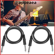 APPEAEA 2PCS Guitar Instrument Cable, Flexible 3.3ft 6.35mm To 6.35mm Single-channel, Low Loss Plug 