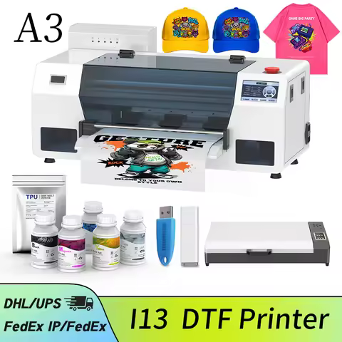 A3 Plus DTF Printer For EPSON i3200HD,Automatic Time Cleaning Maintenance printhead+Ink Anti-Clog Fo