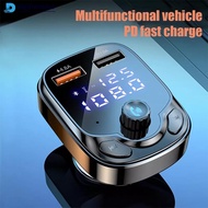 DIGIFOUNDER Digital 5.0 Bluetooth Car Charger FM Transmitter 3.1A Fast Charger Car Audio Bluetooth Receiver Dual USB Car Adapter MP3 Player I6X3